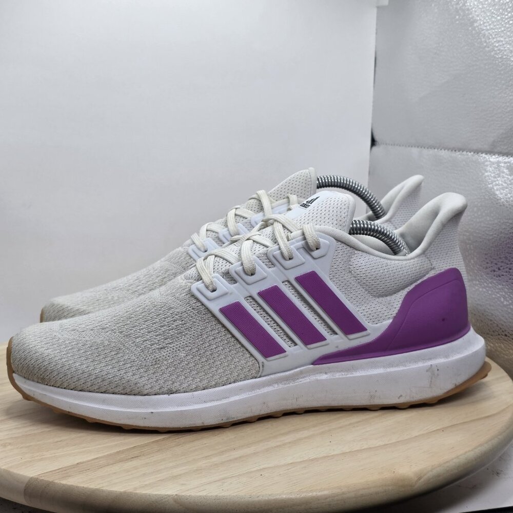Womens Size 10 - adidas Pureboost 5 Running White/Purple‎ Athletic Shoes IE8463